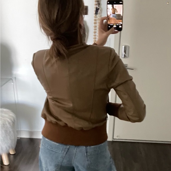 LEATHER bomber jacket - Picture 9 of 10